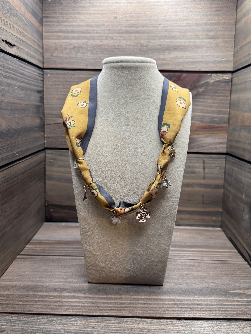 Blessed & Wild - Gold and Grey Charm Necklace