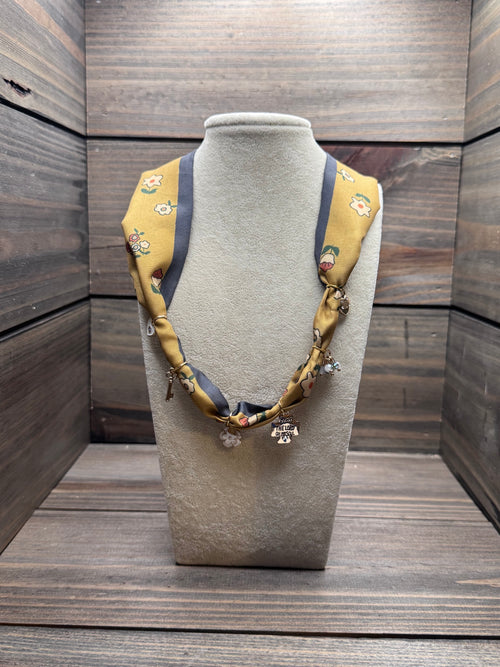 Blessed & Wild - Gold and Grey Charm Necklace
