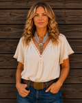 Desert Love Letter - Western striped scarf necklace