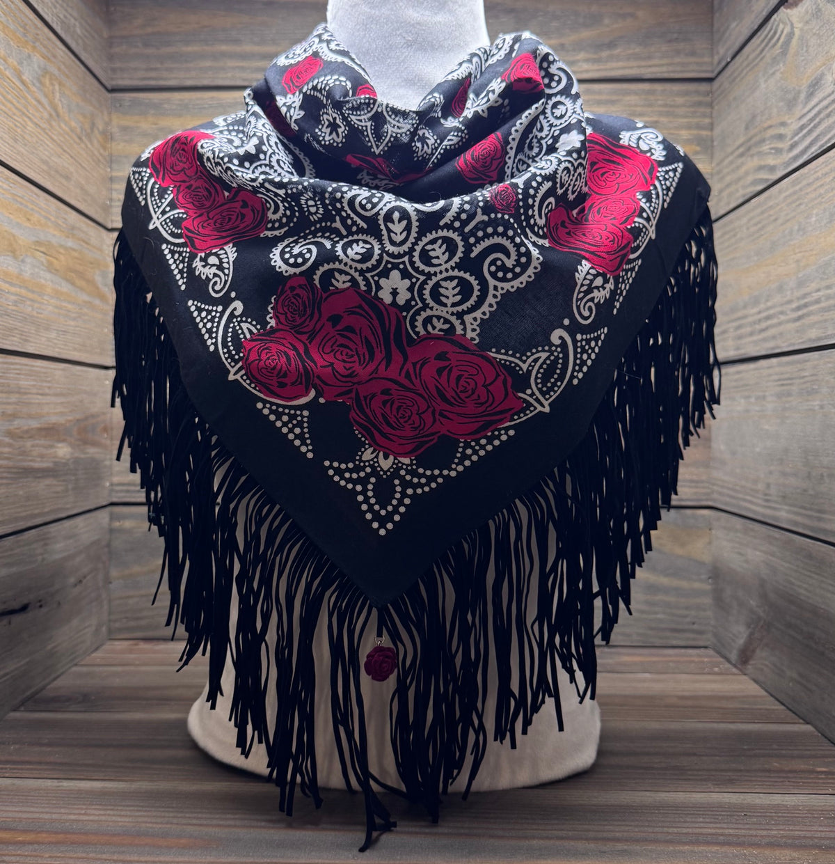Roses After Midnight - Western Fringe Bandana