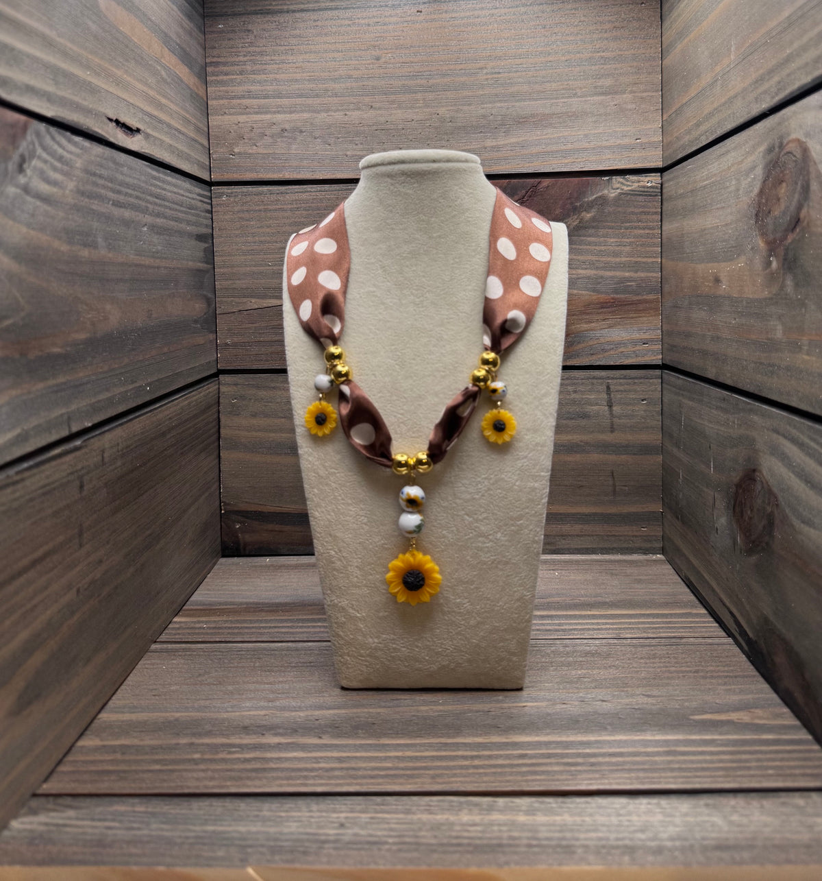 Sunshine & Sass - Chocolate Brown Polka Dot Necklace