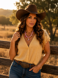 Sweetheart Rodeo - Pink and White Checkered Charm Necklace