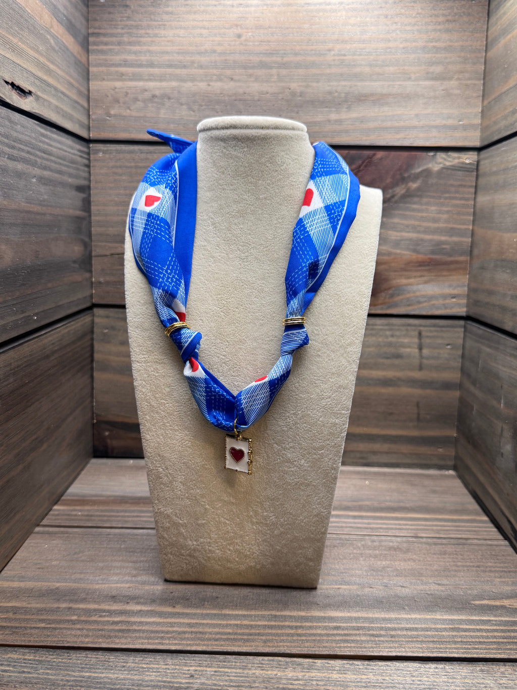 True Blue Heart - Blue Western Inspired Necklace with Hearts
