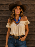 True Blue Heart - Blue Western Inspired Necklace with Hearts