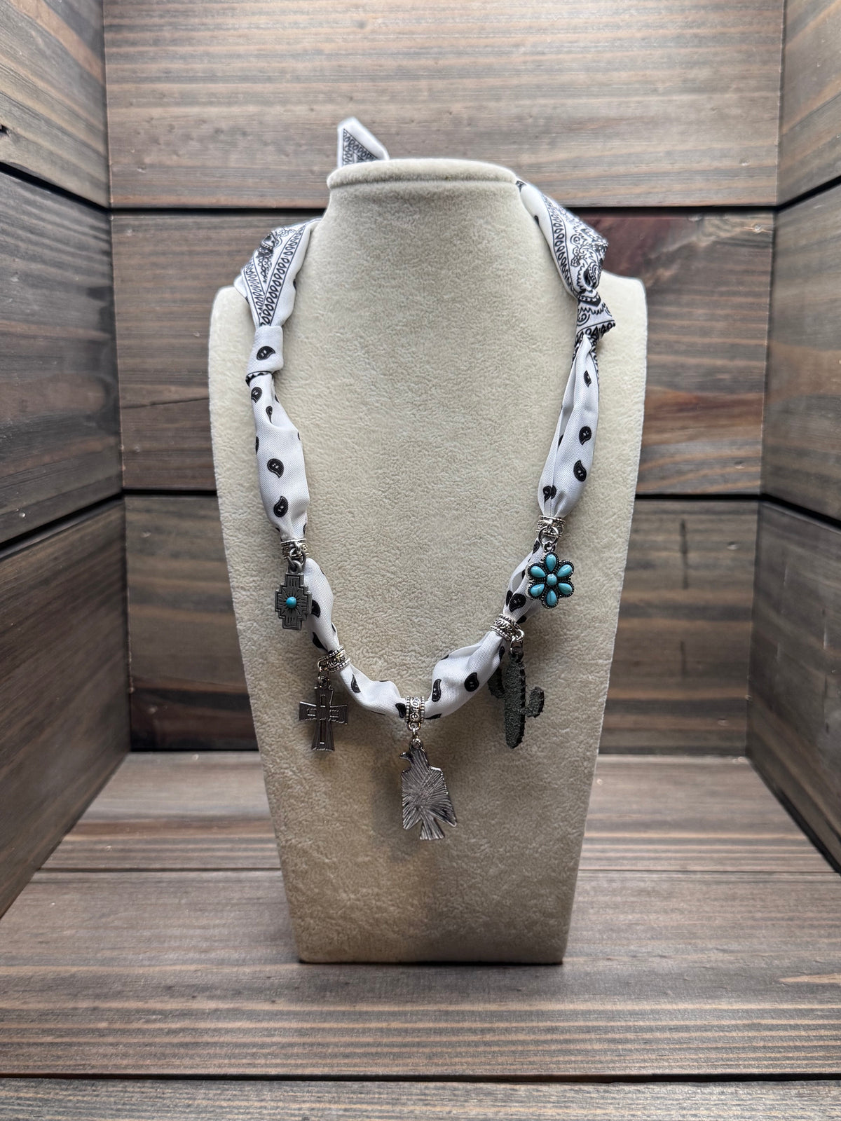Desert Moon - Western Inspired Turquoise Charm Necklace