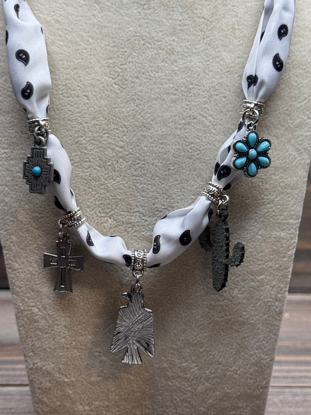 Desert Moon - Western Inspired Turquoise Charm Necklace