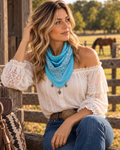 Turquoise Daydream - Western Cowgirl Bandana