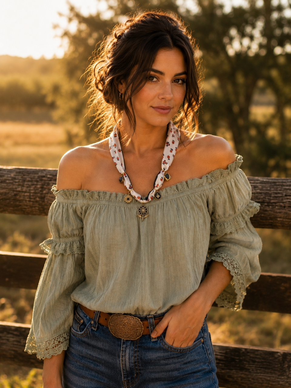Wildflower Rebel - Cream Floral Charm Necklace